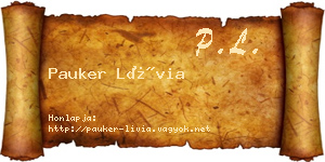 Pauker Lívia névjegykártya